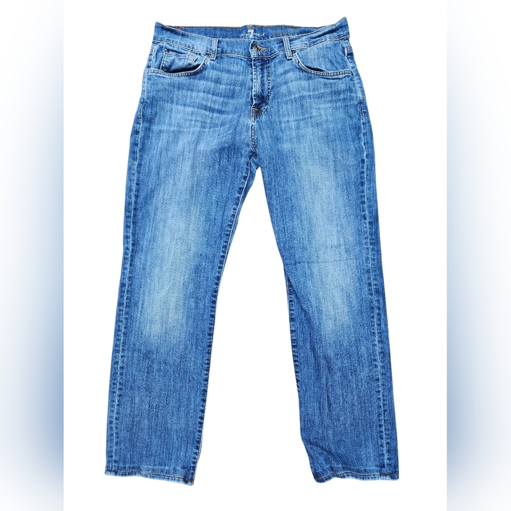 7 FOR ALL MANKIND Men's standard straight leg jeans, 34x29